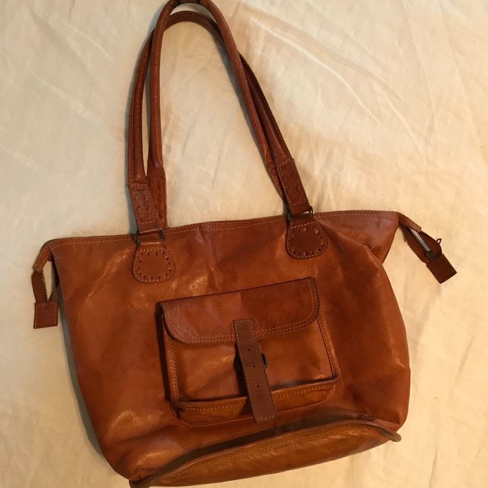 Noonday rustic leather tote